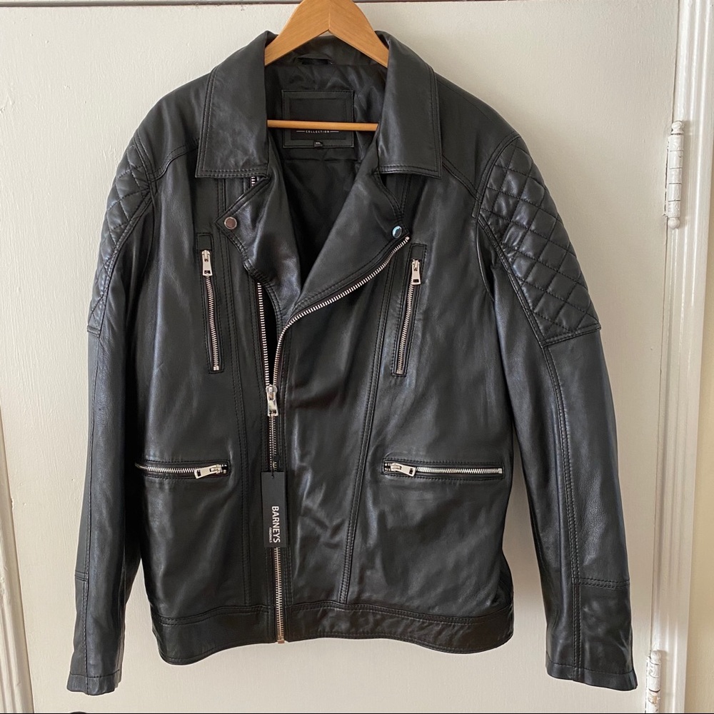 Barneys Originals Leather Bikers Jacket XXL